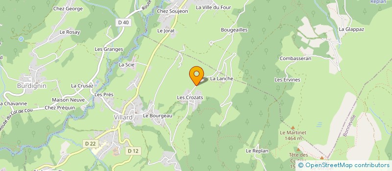 localisation de l'entreprise DES MONNAIZES  VILLARD