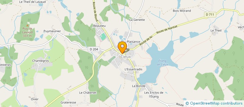 localisation de l'entreprise DES MONTS DE BLOND  CIEUX