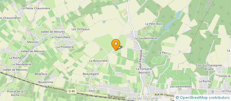 localisation de l'entreprise DES MORIERS  SAINT-QUENTIN-SUR-INDROIS