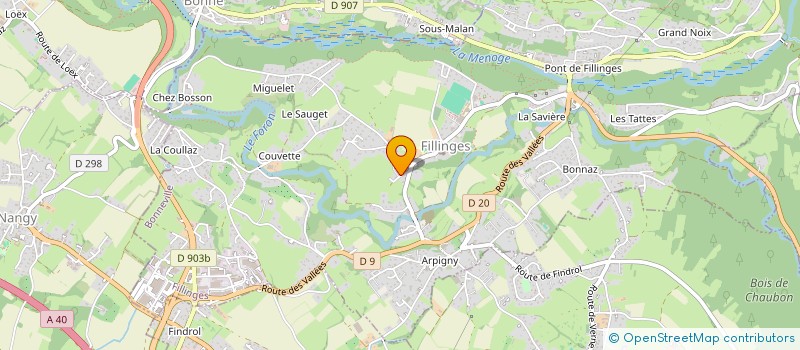 localisation de l'entreprise DES MOULINS  FILLINGES