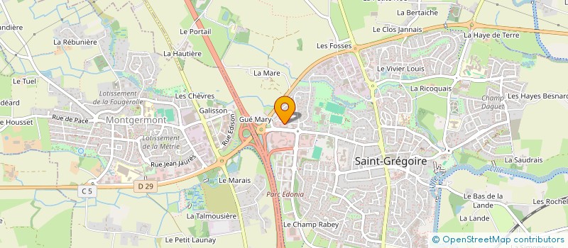 localisation de l'entreprise DES NOES à SAINT-GREGOIRE