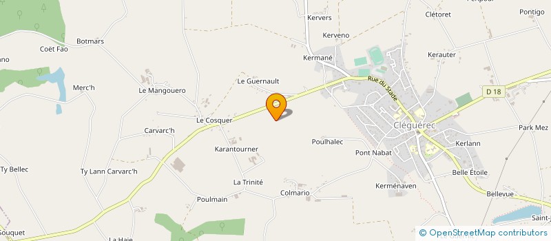 localisation de l'entreprise DES NOISETIERS  CLEGUEREC