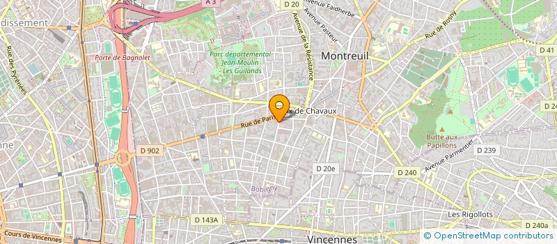 localisation de l'entreprise DES ORGANISMES VIVANTS à MONTREUIL