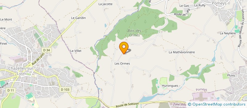 localisation de l'entreprise DES ORMES à POMEYS