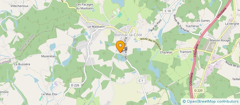 localisation de l'entreprise DES PARENTS D ELEVES DE BONNAC LA COTE à BONNAC-LA-COTE