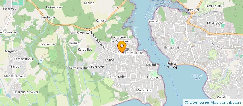 localisation de l'entreprise DES PARENTS D ELEVES DE L ECOLE PUBLIQUE DE STE MARINE  COMBRIT