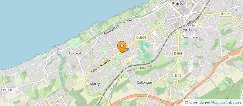 localisation de l'entreprise DES PARENTS ET AMIS DU BARON PERCY à THONON-LES-BAINS