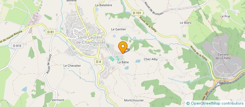 localisation de l'entreprise DES PAYSAGES  ST LAURENT-DE-CHAMOUSSET