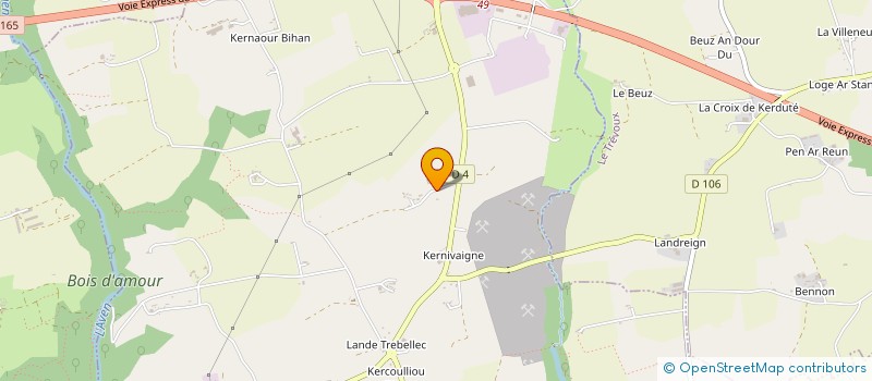 localisation de l'entreprise DES PEUPLIERS  RIEC-SUR-BELON