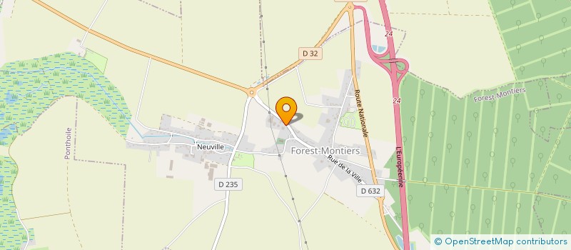 localisation de l'entreprise DES PEUPLIERS BOCQUILLON à FOREST-MONTIERS