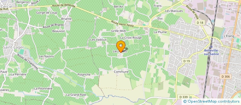 localisation de l'entreprise DES PILLIERS à BELLEVILLE-EN-BEAUJOLAIS