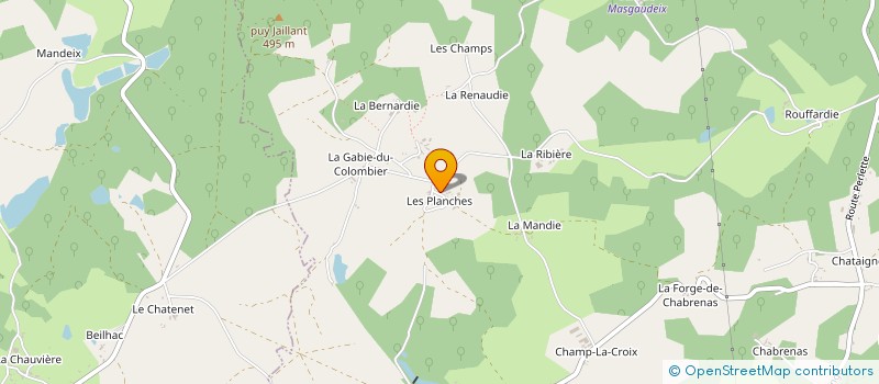 localisation de l'entreprise DES PLANCHES à MEUZAC