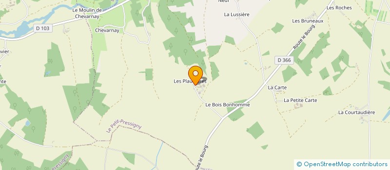 localisation de l'entreprise DES PLAUDIERES  LE PETIT-PRESSIGNY