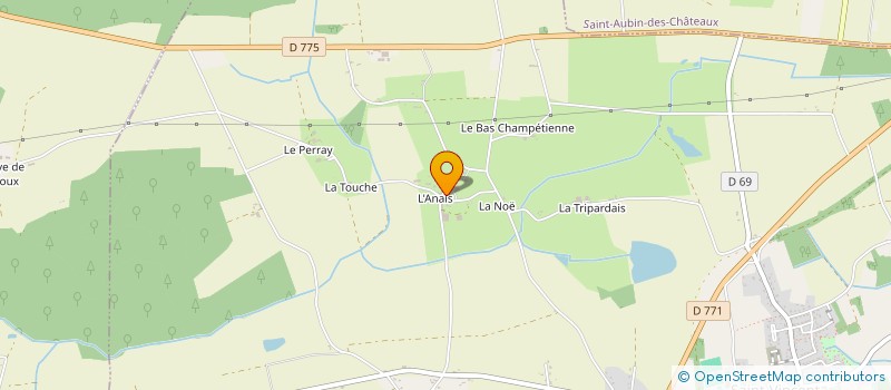 localisation de l'entreprise DES PRAIRIES DE LA MEE  SAINT-VINCENT-DES-LANDES