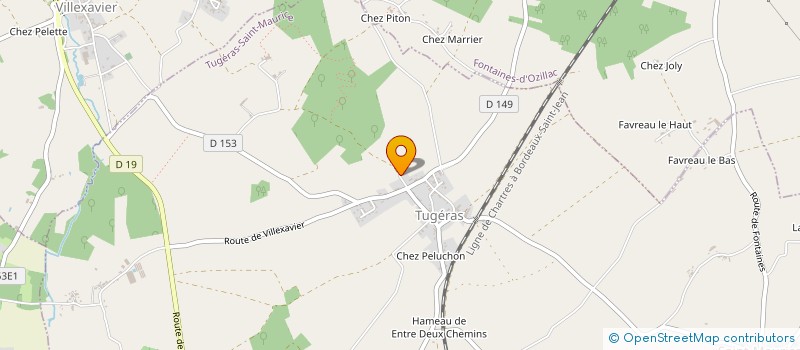 localisation de l'entreprise DES PRES DES BOIS  TUGERAS-SAINT-MAURICE