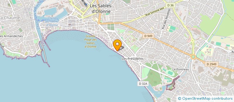localisation de l'entreprise DES PRESIDENTS à LES SABLES D'OLONNE