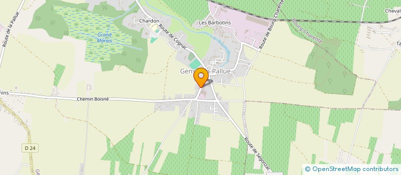localisation de l'entreprise DES PROVISIONS à GENSAC-LA-PALLUE