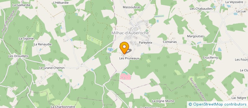 localisation de l'entreprise DES PRUNEAUX à BASSILLAC ET AUBEROCHE
