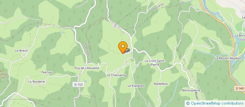 localisation de l'entreprise DES PUYS  SIONIAC