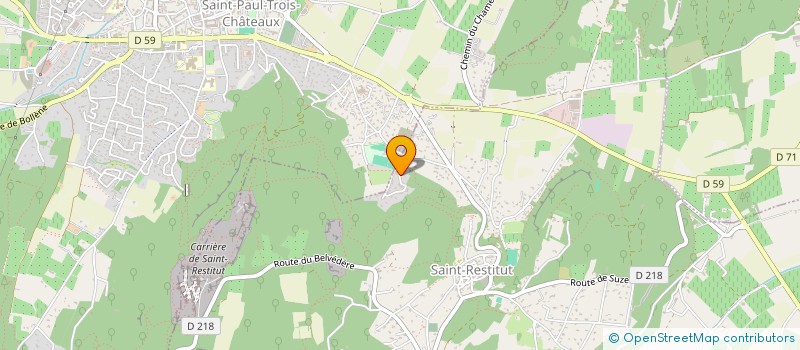 localisation de l'entreprise DES PYRAMIDES  SAINT-RESTITUT