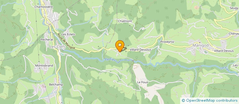 localisation de l'entreprise DES PYTHIERES  MANIGOD