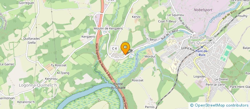 localisation de l'entreprise DES QUAIS  PONT-DE-BUIS-LES-QUIMERCH