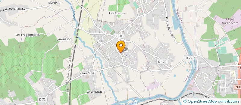 localisation de l'entreprise DES QUATRA à LINARS