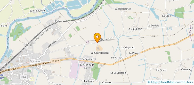 localisation de l'entreprise DES QUATRE CHATEAUX  GUIPRY-MESSAC