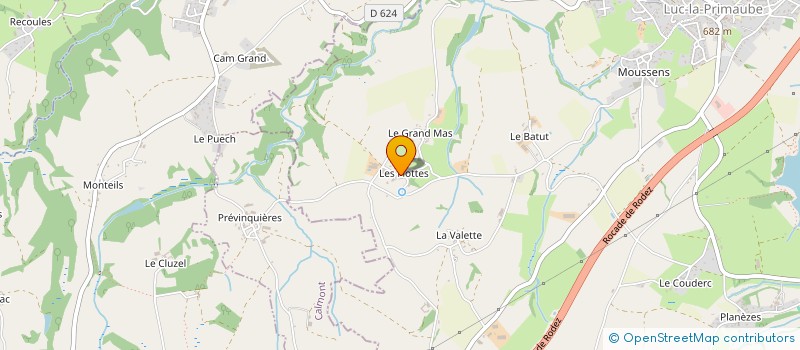 localisation de l'entreprise DES QUATRE CHEMINS à LUC-LA-PRIMAUBE