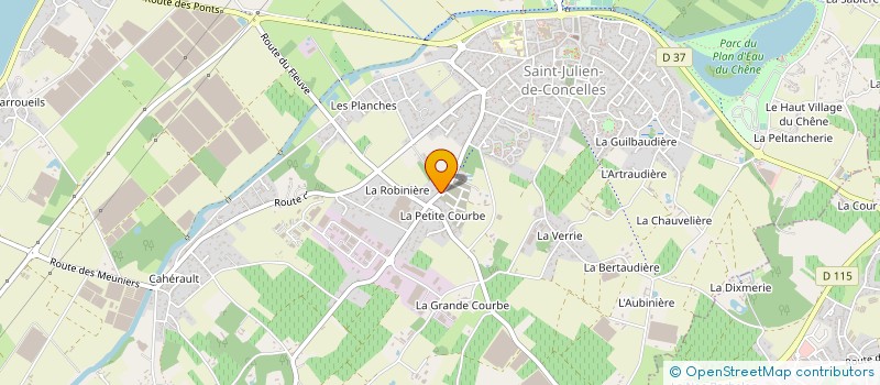 localisation de l'entreprise DES QUATRE CHENES  SAINT-JULIEN-DE-CONCELLES