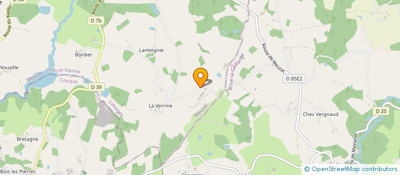 localisation de l'entreprise DES QUATRE VENTS à MEUZAC