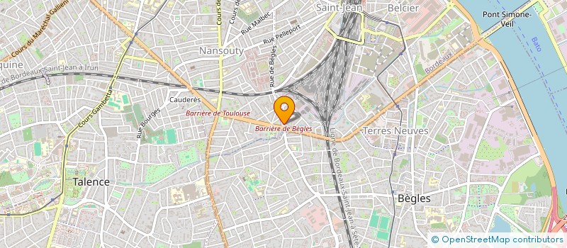 localisation de l'entreprise DES QUATRES  BORDEAUX