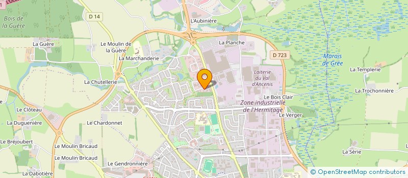 localisation de l'entreprise DES QUATRES  ANCENIS-SAINT-GEREON