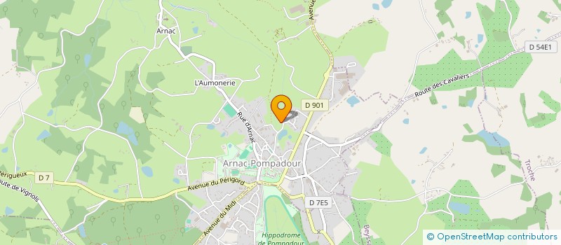 localisation de l'entreprise DES RACINES  ET DES DOIGTS  ARNAC-POMPADOUR