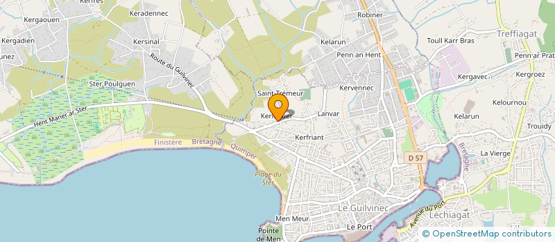 localisation de l'entreprise DES RACINES ET DES TOITS  GUILVINEC