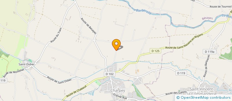 localisation de l'entreprise DES RAMIERES  CHARPEY