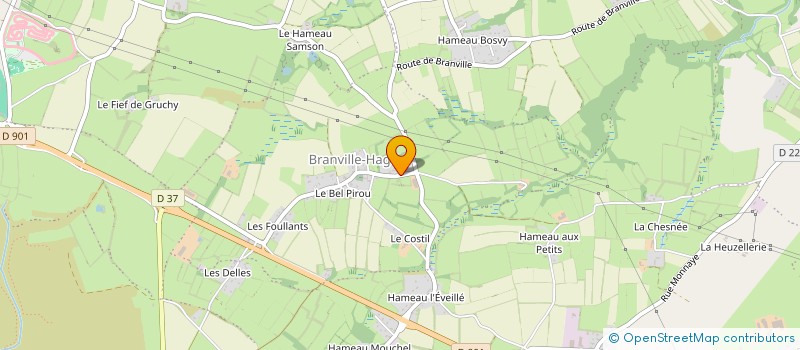 localisation de l'entreprise DES RAZ-BANNES  LA HAGUE