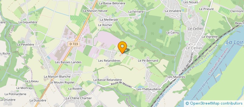 localisation de l'entreprise DES RELANDIERES à LE CELLIER