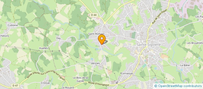 localisation de l'entreprise DES RIOUX à SAINTE-SIGOLENE