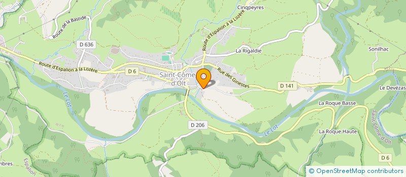 localisation de l'entreprise DES RIVES D'OLT à SAINT-COME-D'OLT