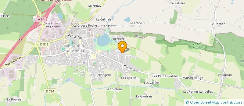 localisation de l'entreprise DES ROCHERS  SAINT-AUBIN-DU-CORMIER