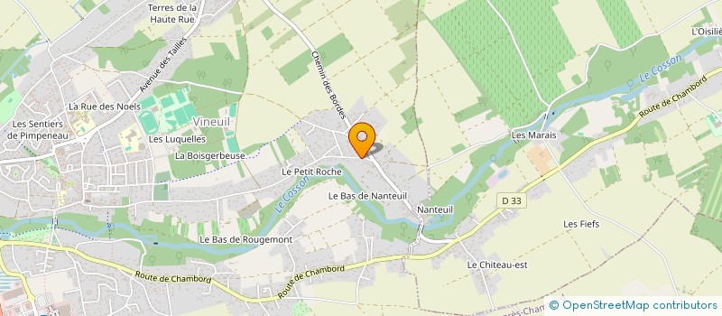 localisation de l'entreprise DES ROCHES FORTIN à VINEUIL