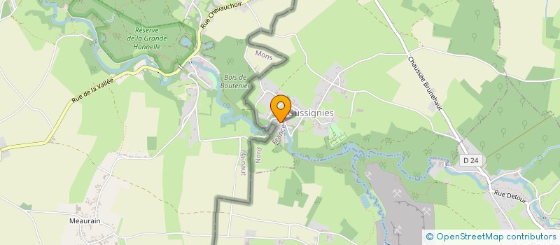 localisation de l'entreprise DES ROCS  GUSSIGNIES