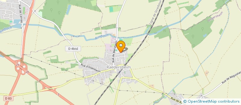 localisation de l'entreprise DES ROSES  RAEDERSHEIM