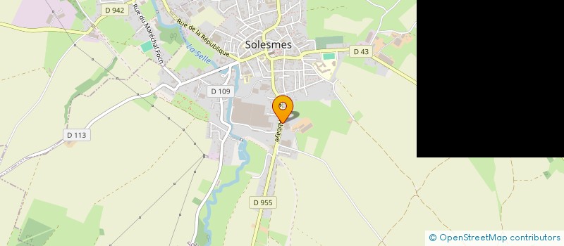 localisation de l'entreprise DES ROSES  SOLESMES