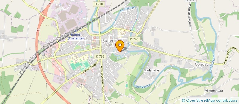 localisation de l'entreprise DES ROSES  RUFFEC