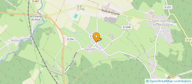 localisation de l'entreprise DES ROSES ET MELISSES  VANNOZ