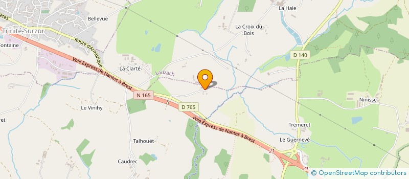 localisation de l'entreprise DES ROSIERS  SURZUR