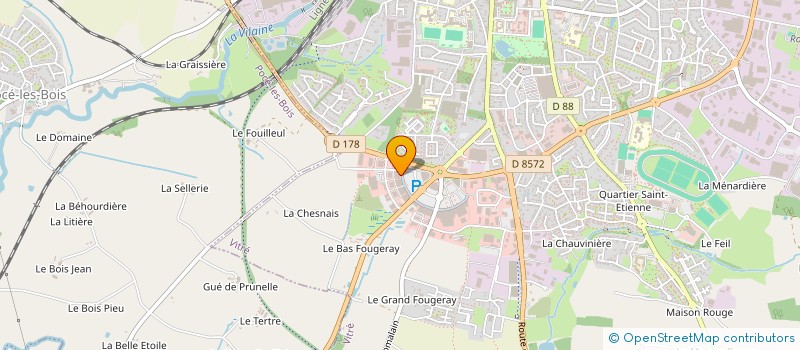 localisation de l'entreprise DES SAINTS-PERES  VITRE