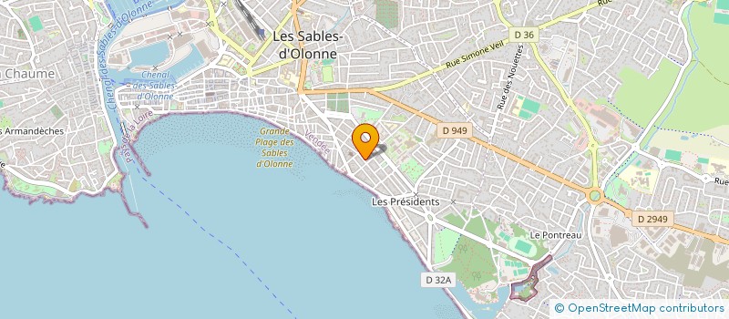 localisation de l'entreprise DES SAVEURS EN ECLATS  LES SABLES D'OLONNE